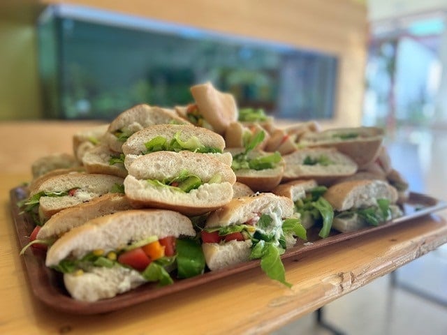 Fladenbrot, Salat, Paprika